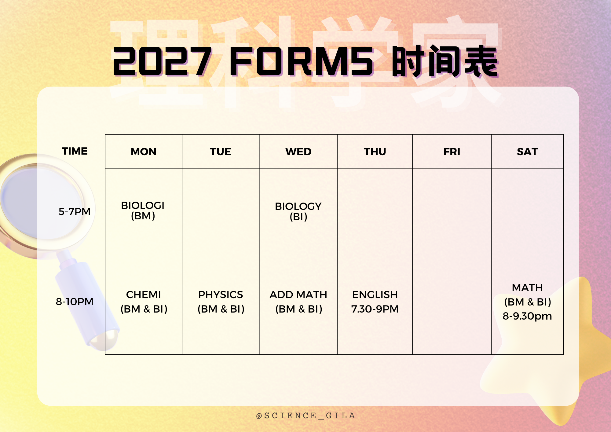 2027 Form 5 时间表